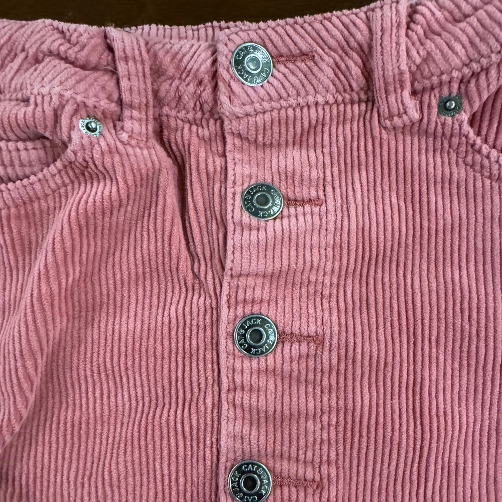 Cat & Jack size small 4/5 rose pink corduroy skirt front and back pockets